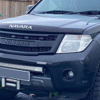 NISSAN NAVARA D40 PATHFINDER/ FACELIFT COMPLETE V2 GRILL BLACK LOGO 2010-2015