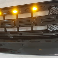 FORD RANGER 2015-2020 ALSO 2020-2021 FULL GLOSS GRILL V2 WHITE OR AMBER LEDS