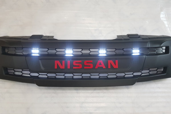 NISSAN NAVARA D40 PRE-FACELIFTFULL GRILL REPLACEMENTMATT BLACK WITH RED LOGO  VERSION! /PATHFINDER R51