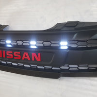 NISSAN NAVARA D40 PRE-FACELIFTFULL GRILL REPLACEMENTMATT BLACK WITH RED LOGO  VERSION! /PATHFINDER R51