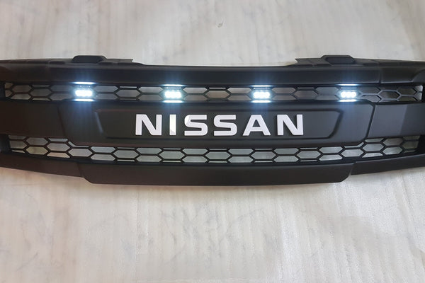 NISSAN NAVARA D40 PRE-FACELIFT FULL GRILL REPLACEMENT WHITE LOGO VERSION ! /PATHFINDER R51