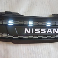 NISSAN NAVARA D40 PRE-FACELIFT FULL GRILL REPLACEMENT WHITE LOGO VERSION ! /PATHFINDER R51