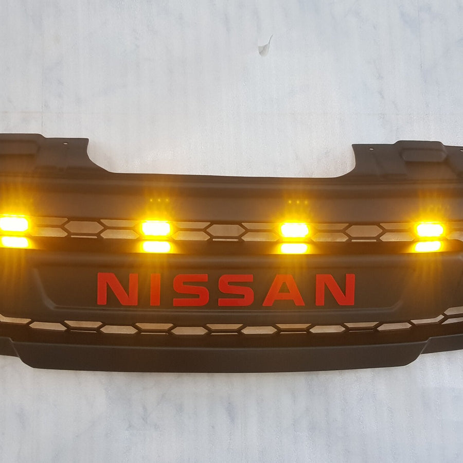 NISSAN NAVARA D40 PRE-FACELIFT FULL GRILL REPLACEMENTRED LOGO MATT BLACK VERSION! /PATHFINDER R51 2005-2009