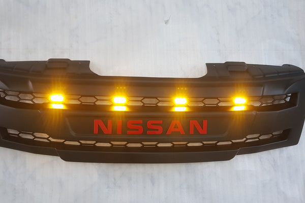 NISSAN NAVARA D40 PRE-FACELIFT FULL GRILL REPLACEMENTRED LOGO MATT BLACK VERSION! /PATHFINDER R51 2005-2009