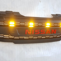 NISSAN NAVARA D40 PRE-FACELIFT FULL GRILL REPLACEMENTRED LOGO MATT BLACK VERSION! /PATHFINDER R51 2005-2009