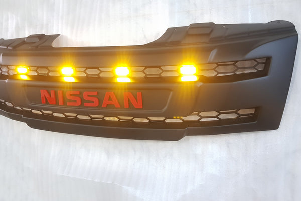 NISSAN NAVARA D40 PRE-FACELIFT FULL GRILL REPLACEMENTRED LOGO MATT BLACK VERSION! /PATHFINDER R51 2005-2009