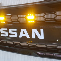 NISSAN NAVARA D40 / PATHFINDER GLOSS BLACK WITH WHITE LOGO WITH AMBER LEDS