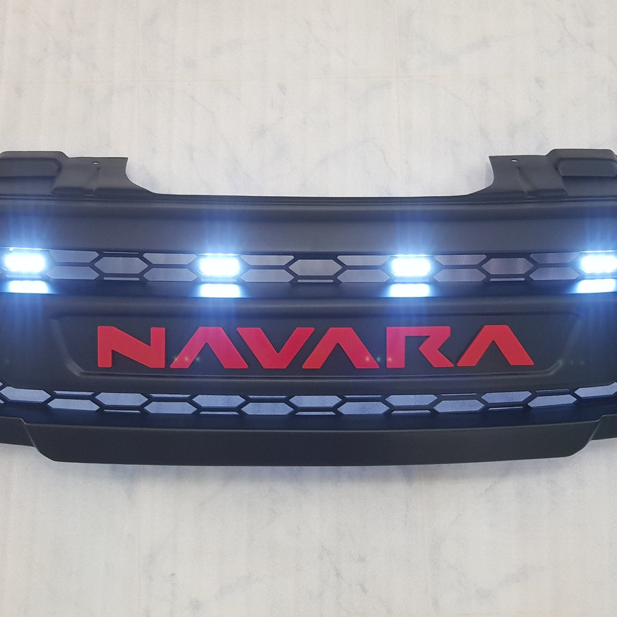 NISSAN NAVARA D40 PRE-FACELIFT FULL GRILL REPLACEMENT NAVARA LOGO / RED