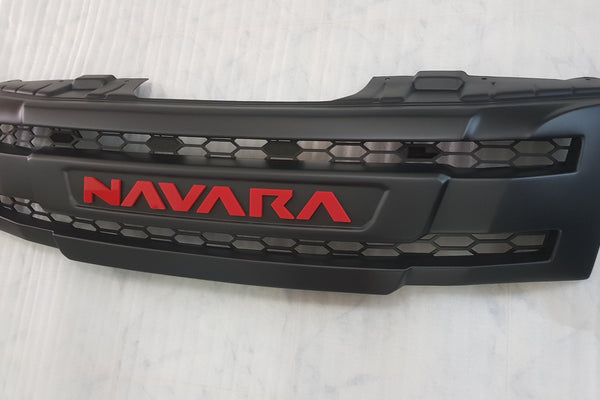 NISSAN NAVARA D40 PRE-FACELIFT FULL GRILL REPLACEMENT NAVARA LOGO / RED