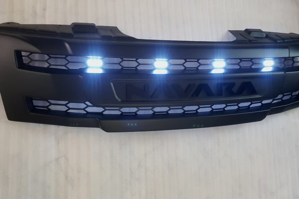 NISSAN NAVARA D40 PRE-FACELIFT FULL GRILL REPLACEMENT NAVARA LOGO / BLACK