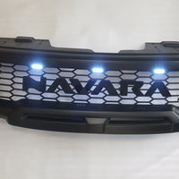 NISSAN NAVARA D40 FACELIFT COMPLETE GRILL BLACK LOGO