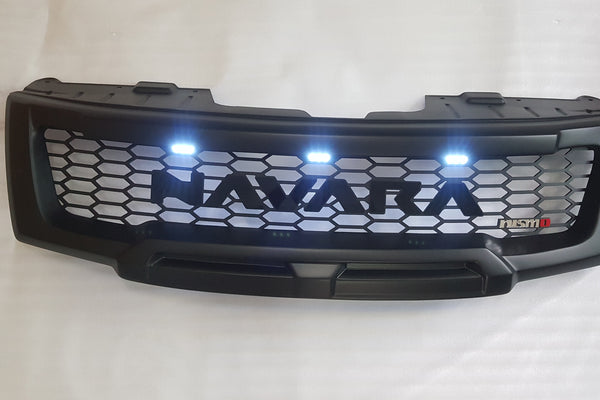 NISSAN NAVARA D40 FACELIFT COMPLETE GRILL BLACK LOGO