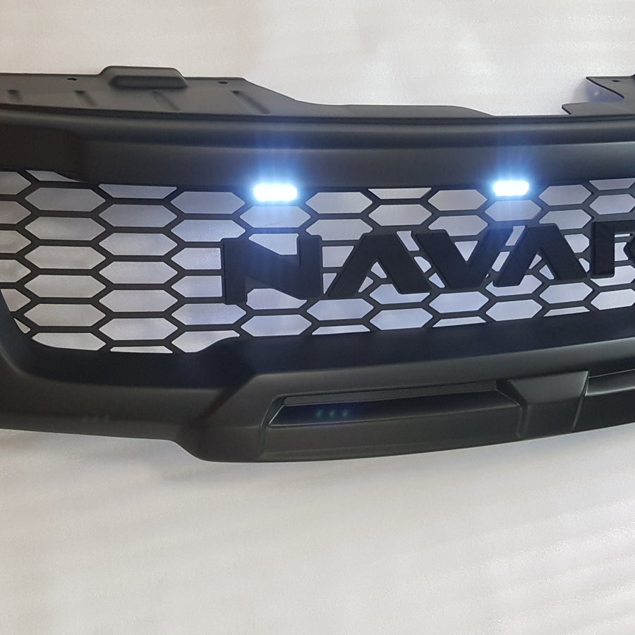 NISSAN NAVARA D40 FACELIFT COMPLETE GRILL BLACK LOGO