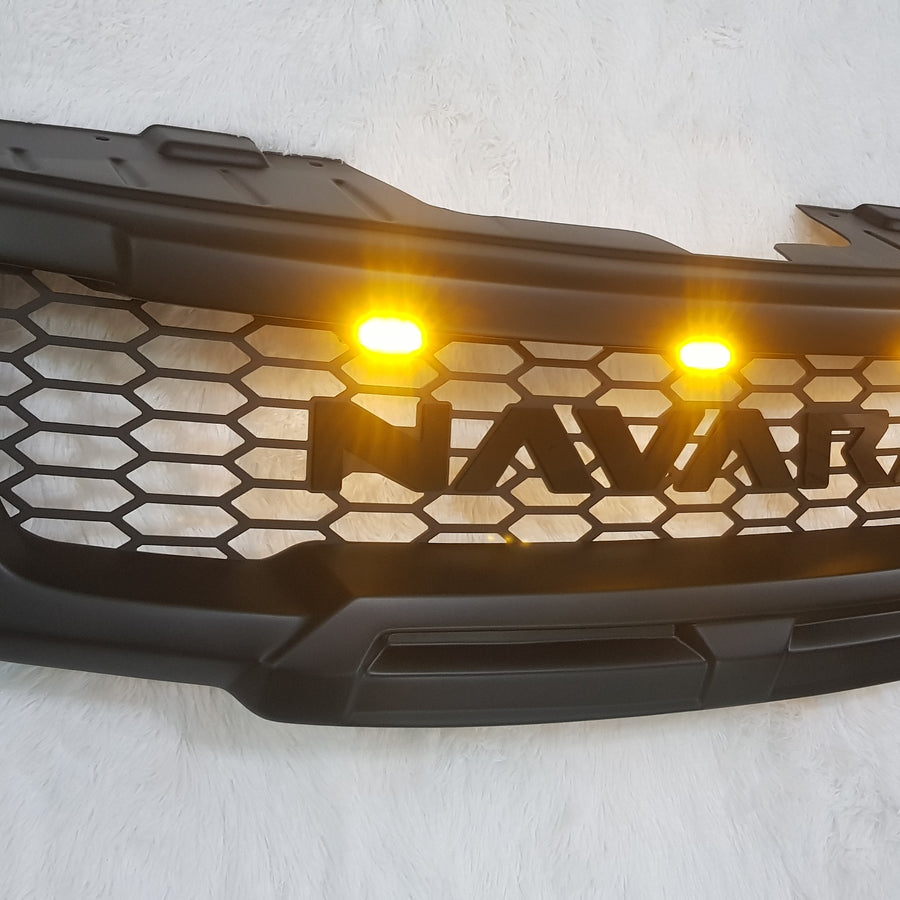 NISSAN NAVARA D40 FACELIFT COMPLETE GRILL BLACK LOGO