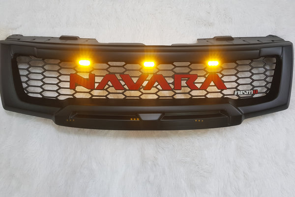 NISSAN NAVARA D40 FACELIFT COMPLETE GRILL AMBER LEDS