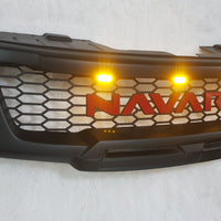 NISSAN NAVARA D40 FACELIFT COMPLETE GRILL AMBER LEDS