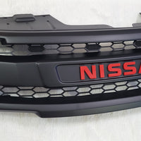 NISSAN NAVARA D40 FACELIFT COMPLETE V2 GRILL RED NISSAN LOGO