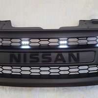 NISSAN NAVARA D40 PATHFINDER/ FACELIFT COMPLETE V2 GRILL BLACK LOGO 2010-2015