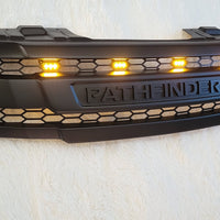 NISSAN  PATHFINDER PRE-FACELIFT FULL GRILL REPLACEMENT MATT BLACK WITH MATT BLACK PATHFINDER LOGO