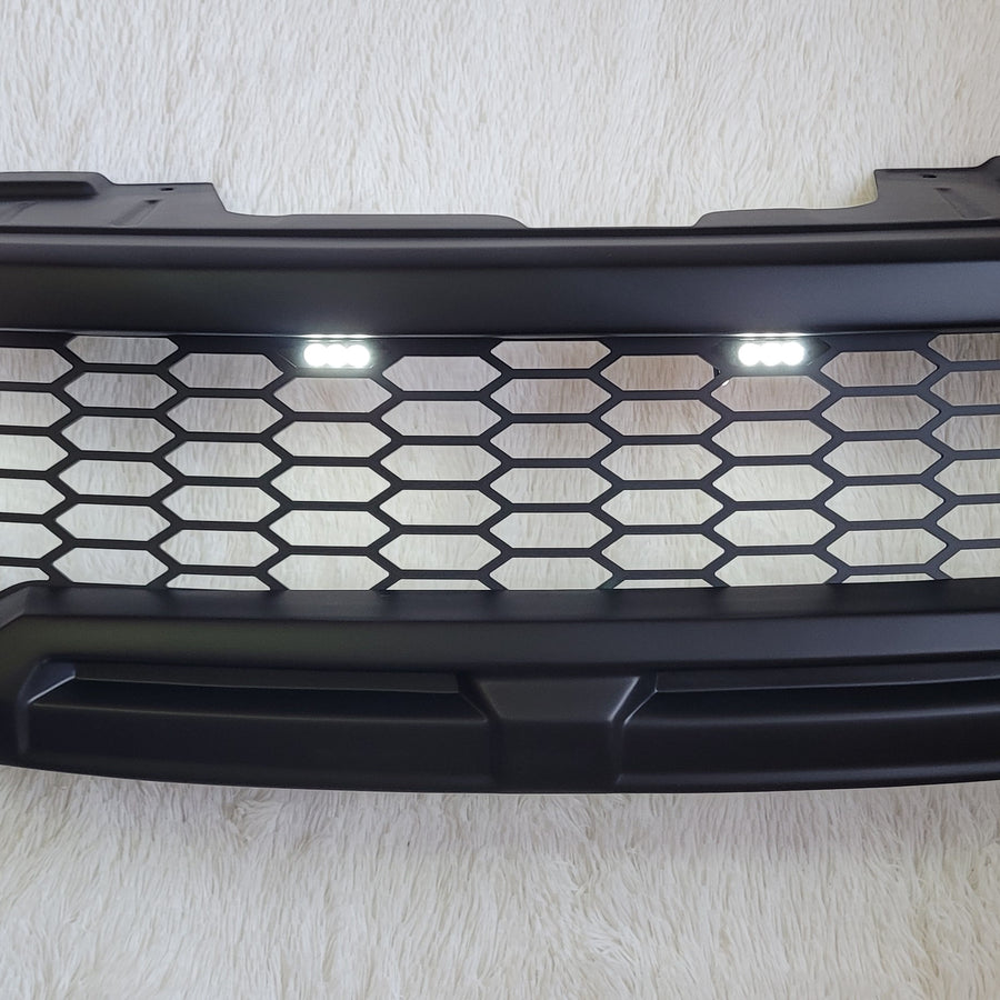 NISSAN NAVARA D40 FACELIFT COMPLETE GRILL WHITE LEDS 2010-2015