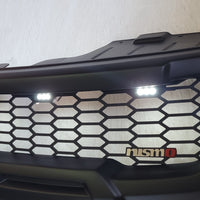 NISSAN NAVARA D40 FACELIFT COMPLETE GRILL WHITE LEDS 2010-2015