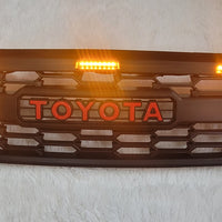TOYOTA HILUX FULL GRILL 2005-2011 MK7 RED LOGO AMBER LED'S