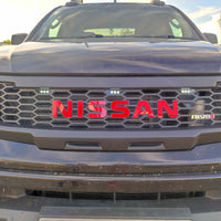 NEW RELEASE NISSAN NAVARA D40 PRE-FACELIFT /PATHFINDER R51 FULL GRILL RED NISSAN VERSION
