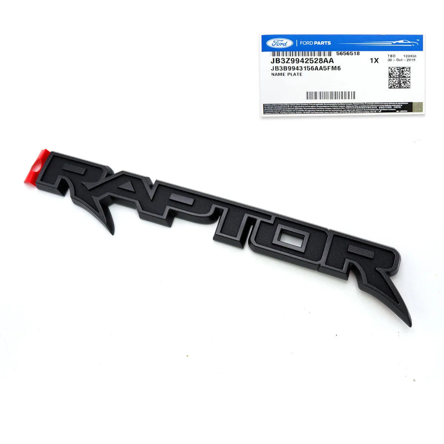Genuine FORD RAPTOR Rear Logo Emblem Raptor 3D Black Fits Ford Ranger 2012-2025