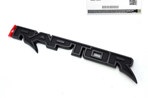 Genuine FORD RAPTOR Rear Logo Emblem Raptor 3D Black Fits Ford Ranger 2012-2025