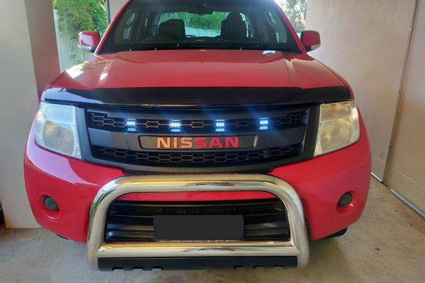 NISSAN NAVARA D40 FACELIFT COMPLETE V2 GRILL RED NISSAN LOGO