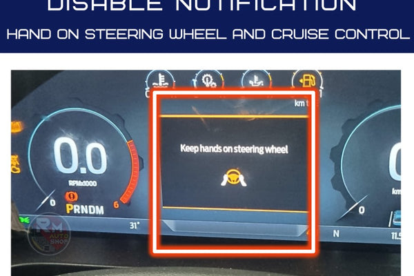 FORD RANGER NEXT GEN 2023-2025 Disable hands on steering wheel/cruise control notification