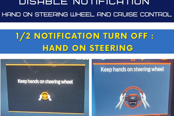 FORD RANGER NEXT GEN 2023-2025 Disable hands on steering wheel/cruise control notification