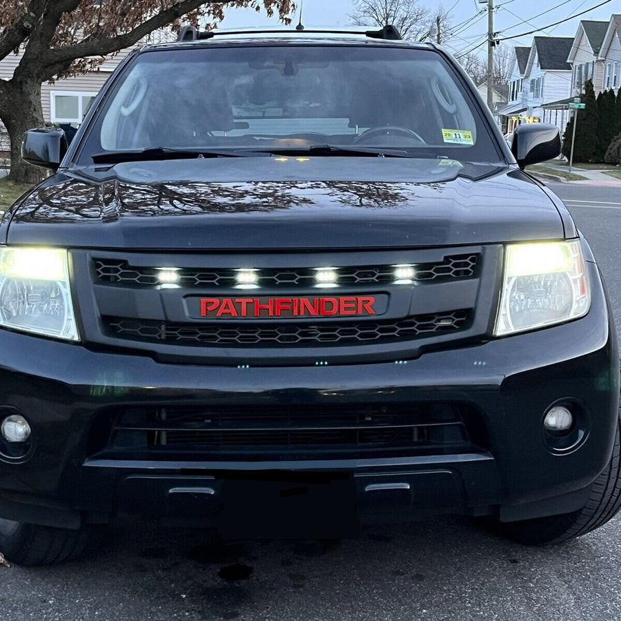 NISSAN PATHFINDER/ FACELIFT COMPLETE V2 GRILL  2010-2015 RED VERSION