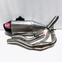 FULL SYSTEM RACING PIPE KIT STAINLESS STEEL CARBON SILVER FOR KAWASAKI KLX 230