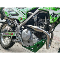 FULL SYSTEM RACING PIPE KIT STAINLESS STEEL CARBON SILVER FOR KAWASAKI KLX 230