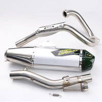 EXHAUST FULL SYSTEM STAINLESS PIPE GREEN KAWASAKI KLX230 L - KLX230 R