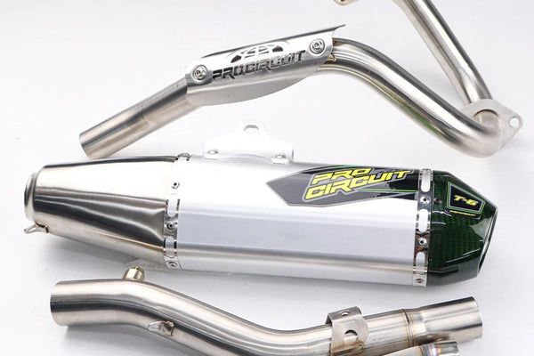 EXHAUST FULL SYSTEM STAINLESS PIPE GREEN KAWASAKI KLX230 L - KLX230 R