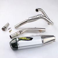 EXHAUST FULL SYSTEM STAINLESS PIPE GREEN KAWASAKI KLX230 L - KLX230 R