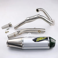 EXHAUST FULL SYSTEM STAINLESS PIPE GREEN KAWASAKI KLX230 L - KLX230 R