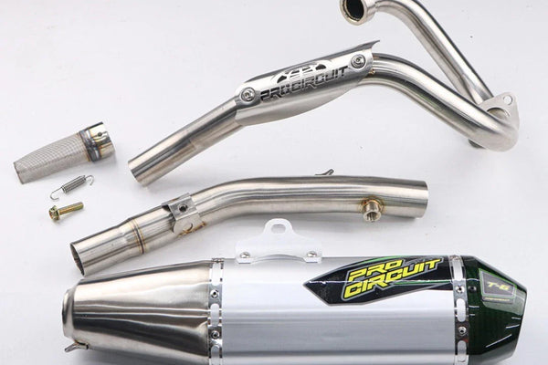 EXHAUST FULL SYSTEM STAINLESS PIPE GREEN KAWASAKI KLX230 L - KLX230 R