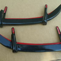 FORD FIESTA MK 7 - 7.5 SPOILER EXTENSIONS 
FINISHED IN METALLIC GLOSS BLACK