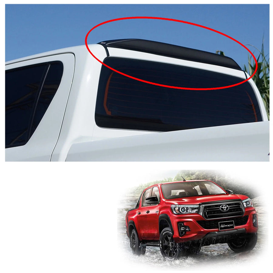 For Toyota Hilux Sr5 17 18 Racing Rear Gap Spoiler Trim Matte Black
