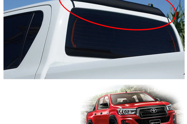 For Toyota Hilux Sr5 17 18 Racing Rear Gap Spoiler Trim Matte Black