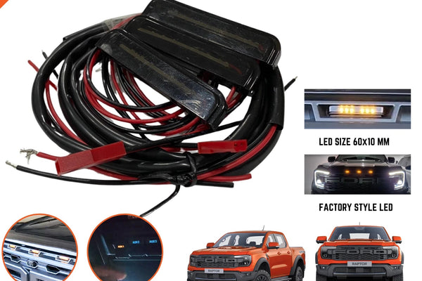 FORD RANGER RAPTOR 3 PC LED RUNNING LIGHTS FOR FRONT GRILL