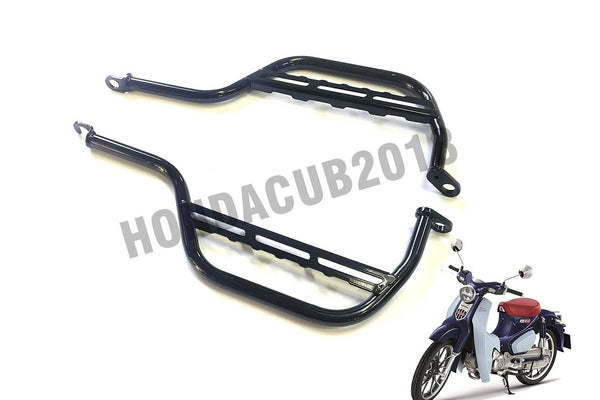 BLACK REAR FOOT PEGS STEP REST PASSENGER FOR HONDA SUPER CUB C125 2018-2025