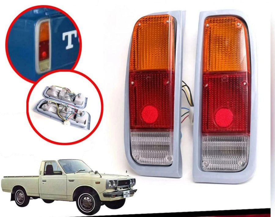 Tail Lights Rear Lamp Pair Fit Toyota Pickup Hilux RN20 RN25 1972-1978