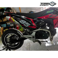 Exhaust Full System Chrome Enduro Style Fit Honda GROM MSX SF 125 2016-2020