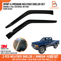 WEATHER SHIELD WINDOW VISOR RAIN GUARD FOR TOYOTA HILUX PICKUP 83-88 LN56 LN66
