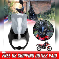 FIT HONDA CRF250 CRF300 RALLY CRF SHIELD WINDSHIELD WINDSCREEN CLEAR BLACK