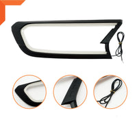FORD RANGER 2015-2021Matt black LED DRL HeadLight Lamp Cover Trim